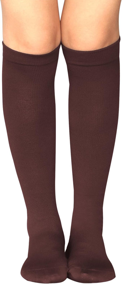 Bestjybt 3 Pairs Compression Socks for Women & Men Circulation 15-20 mmHg Support Socks for Athletic Running Cycling