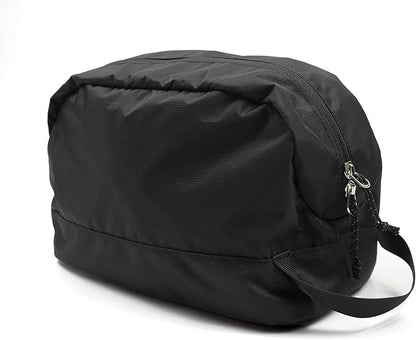 Travel Toiletry Bag 8L, Large Packing Cube with Waterproof TPU Wet/Dry Compartment (01 Black Stealth)