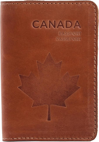 INCARNE Leather Passport Holder for Travel - Passport Case - Passport Wallet for Men - Passport Cover for Women Sleeve Protector - Travel Essentials Vacation Luggage Travel Gifts - Vintage Cognac