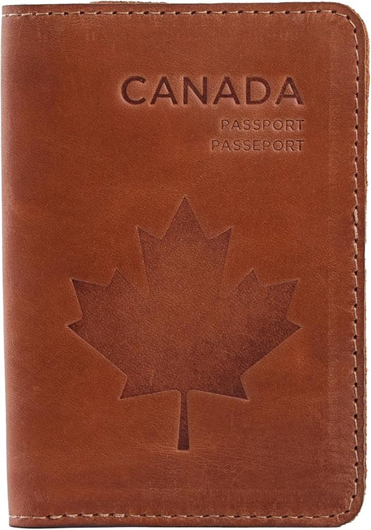 INCARNE Leather Passport Holder for Travel - Passport Case - Passport Wallet for Men - Passport Cover for Women Sleeve Protector - Travel Essentials Vacation Luggage Travel Gifts - Vintage Cognac