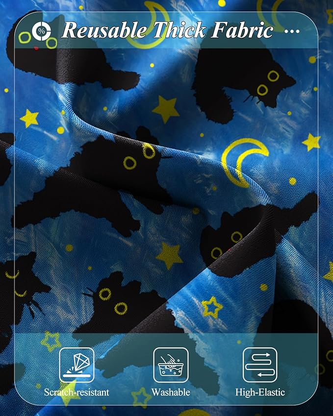 Slohif Luggage Cover for Suitcase Tsa Approved Protector - Luggage Sleeve Large Suit Case Cover Travel Stretch Baggage Case Protective Washable Fit 28-30 Inch Black Cat L