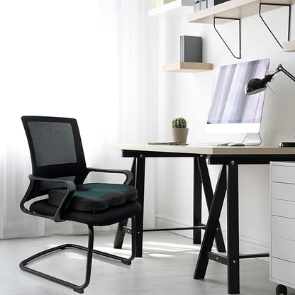 Amazon Basics Comfortable Seat Cushion for Office Chairs, Gel Enhanced Memory Foam, Black