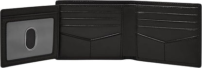 Fossil Men's Derrick RFID-Blocking Leather Bifold Wallet with Flip ID Window for Men