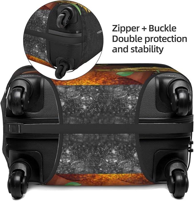 Travel Luggage Cover Suitcase Protector Washable Baggage Covers With Concealed Zipper Suitable For 18-32 Inch X-Large African American Black Girl