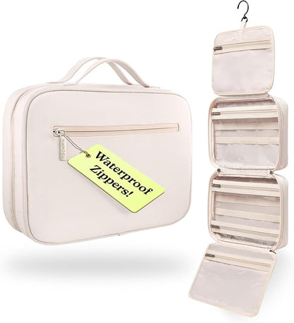 VANDEL Waterproof Hanging Toiletry Bag for Travelling, Hanging Makeup Organizer Bag, Cosmetic Travel Bags for Women Travel Toiletry Bags, Makeup Case Toiletries Organizer Hygiene Bathroom Shower Caddy