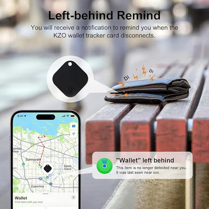 Air Tags-2 Pack Tracker Tag, Work with Apple Find My (iOS Only, Not for Android), Item Finder for Keys, Backpack, Suitcase, Wallet, Luggage, Black