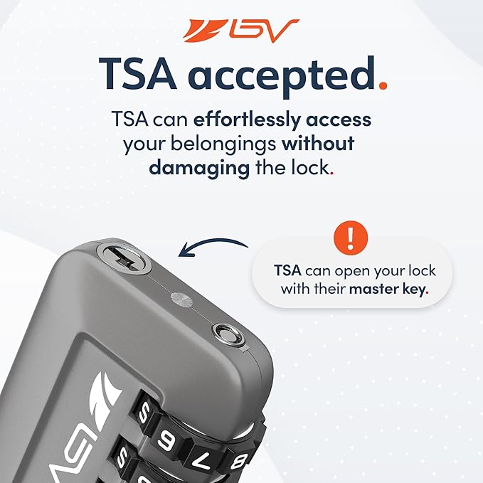 TSA Accepted Luggage Travel Lock, Set-Your-Own Combination Lock for School Gym Locker, Luggage Suitcase Baggage Locks, Filing Cabinets, Toolbox, Case (Slate Gray, 4 Pack)
