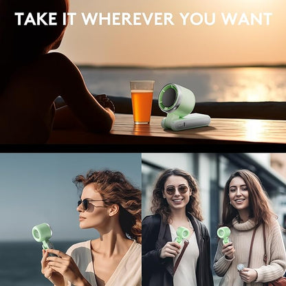 Foldable Handheld Fan - Portable High Speed Rechargeable 10000mAh Mini Turbo With Digital Display, 5 Speed Adjustable Personal Small Pocket, Gifts for Women Men Travel Camp Outdoor Office