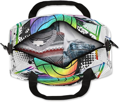 Volleyball Sport Ball Gym Duffle Bag for Kids,Sports Bag for Teens Boys & Girls Small Waterproof Overnight Weekender Carry School Practice Travel Bag