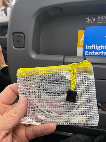 10 - USB Cable Organizer Pouches, Manage Cables, Travel Cable Oranizer, Color Coded with USB Zipper Pulls