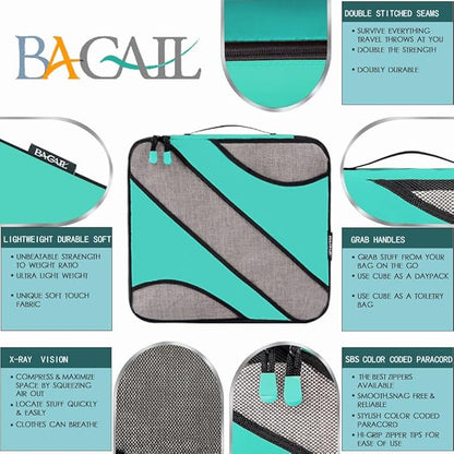 BAGAIL 6 Set Packing Cubes,Travel Luggage Packing Organizers