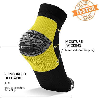 5 Pairs Copper Compression Socks for Women & Men - Ankle Plantar Fasciitis Arch Support Running Socks for Athletic