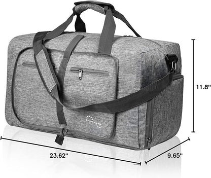 Felipe Varela Duffle Bag with Shoes Compartment and Adjustable Strap,Foldable Travel Duffel Bags for Men Women,Waterproof Duffel Bags