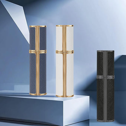 5ml Perfume Spray Bottle, AG00RG Leather Refillable Dispenser Bottom Fill Fragrance Scent Container, Portable and Leak-proof Suitable for Traveling & Outgoing (Rose Gold)