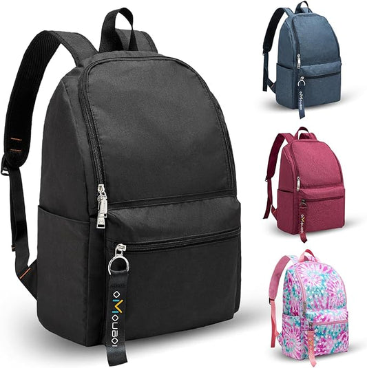 OMOUBOI Casual Daypacks Superbreak Backpack 14 inch Laptop Backpack for Women & Men Fits Tourism Business (Black)