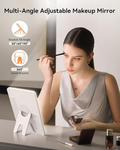 JUSRON Travel Makeup Bag (Sliver, Large)