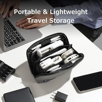 RIGHT AWAY Electronic Organizer,Waterproof Travel Accessories Storage, Tech Pouch for Cord, Power bank, Airpods, Daily Items