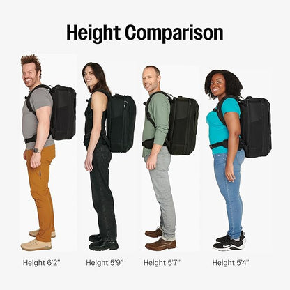 Tortuga 40L Travel Backpack Lite, Black - Large Carry-On Travel Backpack for Men and Women - Durable, Comfortable, Easy to Pack, Airline-Approved Bag with Laptop Compartment