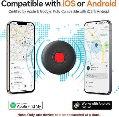 Air Tracker Tags for Android or iOS, Dual System Smart Bluetooth Tags, Find My or Google'S Find Hub App, Keys Finder and Item Locator, Waterproof Luggage Tracker for Keys, Wallets, Bags