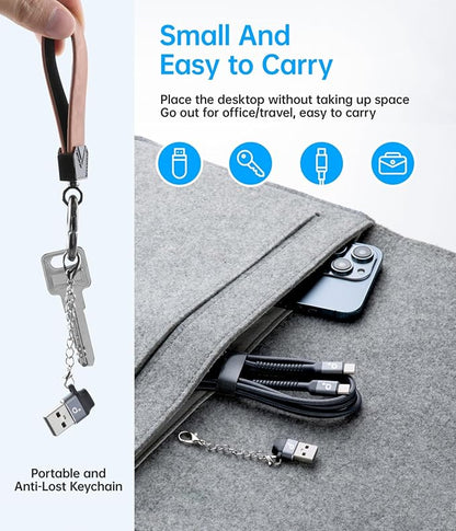 USB C Cable 10FT, USBA to USBC Cable, USBC to C Cable, 2Pack Type C Fast Charging Cables Nylon Braided Cable for iPhone 17/16/15/Pro/Plus/Pro Max/Samsung/LG, with USB C Female to USB A Male Adapter