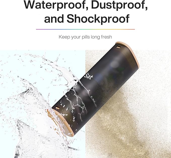 Weekly Pill Organizer 2 Times a Day - Am Pm Pill Box 7 Day, Large Twice Medicine Pill Case for Daily Medication, Vitamins, Fish Oils, Supplements Portable Week Pill Holder Container, Latte