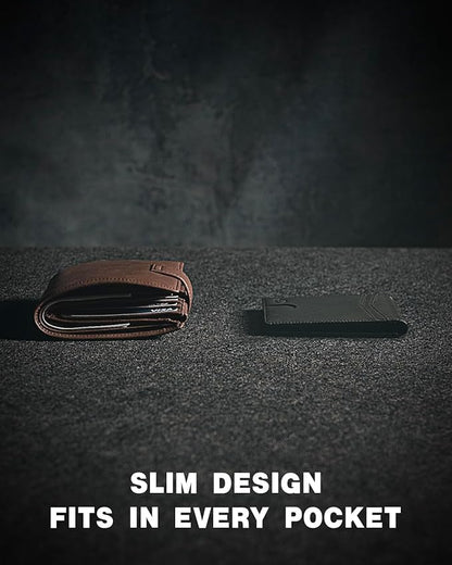 Zitahli Money Clip Wallets for Men,Slim Bifold Wallet 10-12 Cards, Mens Leather Wallet with ID Window,RFID Blocking Thin Minimalist Credit Card Holder,Gifts for Him