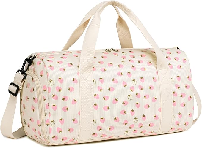 BLUBOON Duffle Bag Girls Kids Cute Gym Bag with Shoes Compartment & Wet Separation Waterproof Sports Overnight Travel Bag