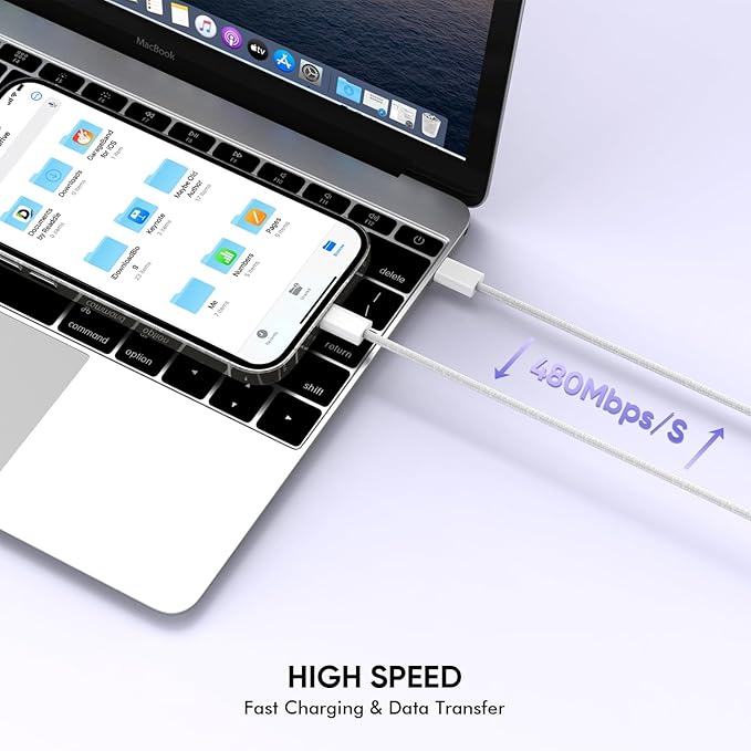 2Pack iPhone 17 16 15 Fast Charging Charger[Apple MFi Certified]6FT USB C-C Fast Charging Woven Cable with USB C Wall Block Apple Charger for iPhone17 Pro/17 Air/16e/17/16/15Pro/Plus,iPad Pro/Air/Mini