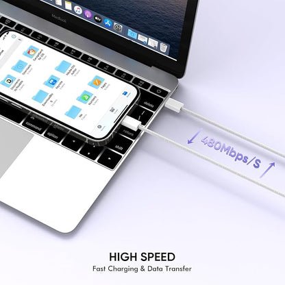 2Pack iPhone 17 16 15 Fast Charging Charger[Apple MFi Certified]6FT USB C-C Fast Charging Woven Cable with USB C Wall Block Apple Charger for iPhone17 Pro/17 Air/16e/17/16/15Pro/Plus,iPad Pro/Air/Mini