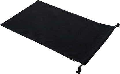 ZENPAC Cloth Bags, Black Duster Flannel Boot Storage with Drawstring Closure, Washable Breathable Cotton Fabric for Shoe, Luggage, 12.5x20.5, 2 Pack