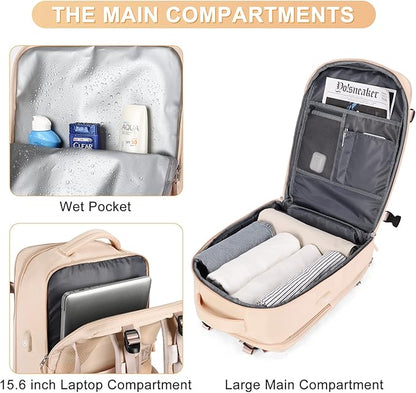 Large Carry On Backpack Flight Approved Personal Item Travel Backpack For Women Airline Approved Waterproof Sports Luggage Backpack Casual Daypack Small Hiking Backpack