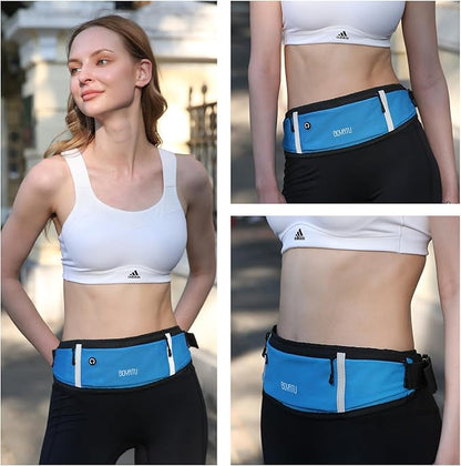 Running Belt Waist Fanny Pack: Slim Phone Holder Workout Pouch for Walking JoggingBlue