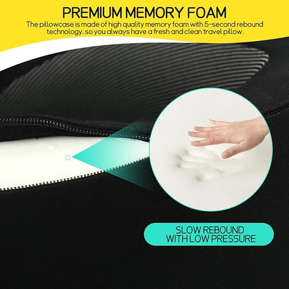 Ulaek®Travel Pillows for Airplanes,Travel Neck Pillow Airplane Memory Comfortable Breathable Cover, Stowable Pillows for Sleeping, Car, Airport Travel Essentials,Gifts for Family, Wife and Friends