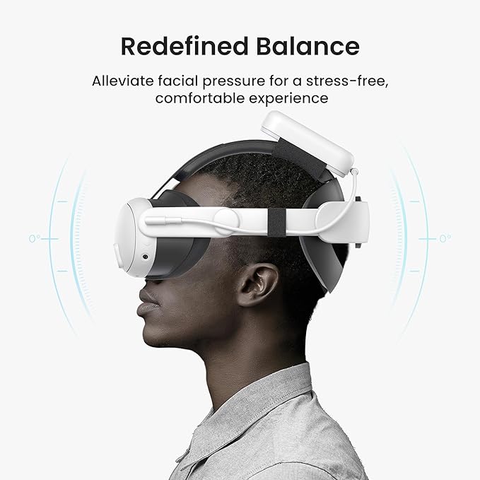 KIWI design B1 Plus 10000mAh Battery Pack Compatible with Meta Quest 3S/Quest 3/Quest 2 Accessories, Power Bank for Balanced Head Pressure and Extended Play Time (Not Including The Head Strap)