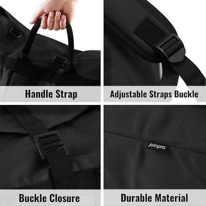 Laundry Bag Backpack, 125L, Extra Large with Shoulder Straps, Adjustable & Extendable Design, Hamper 3 Pockets for Laundromat, College, Travel, Camping