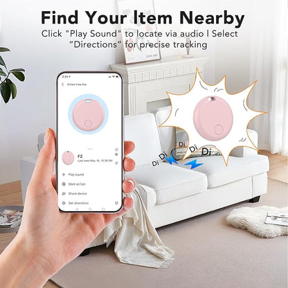 Air Tracker Tag for Android 2 Pack(NOT iOS or Huawei), Bluetooth Item Finder Smart Tracker Luggage Tags, GPS Locator Device for Keys, Wallet, Bike.etc, No Monthly Fee Smart Tag