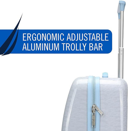 Nautica Kids Luggage - 18" Airline Approved Rolling Hardside Upright Carry-on Suitcase with Wheels (Polar Voyage)