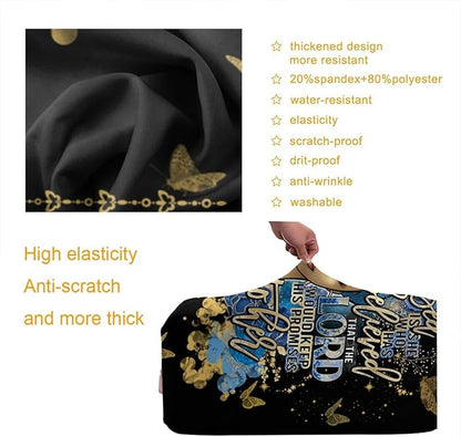 Travel Suitcase Protector African American Girl Elastic Protective Washable Luggage Cover With Concealed Zipper Suitable For 18-32 Inch(XL (for 29-32 inch luggage))