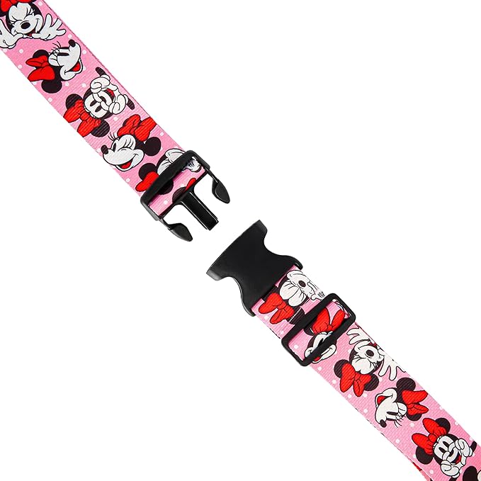 Disney Minnie Mouse Luggage Strap 2-Piece Set Officially Licensed, Adjustable Luggage Straps from 30'' to 72''