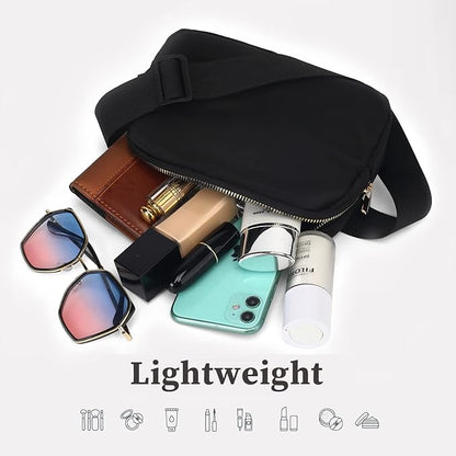 DAITET Crossbody Fanny Pack for Men&Women,Large Waist Bag & Hip Bum Bag with Adjustable Strap for Outdoors Workout Traveling Casual Running Hiking Cycling