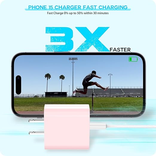 [Apple MFi Certified] iPhone 17 16 Pro Max Quick Charger,3Pack 20W USBC Wall Charger Block and 6 Feet USB C to USB C Fast Charging Cable for iPhone 17/17 Air/16 Pro/16 Pro Max/iPhone 15/15 ProMax/Plus