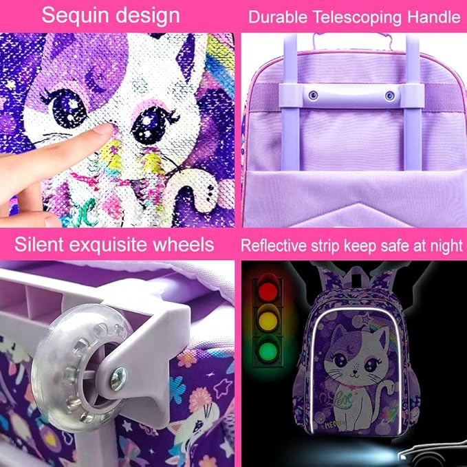 KLFVB Kids Luggage for Boys Girls, Cute Rolling Wheels Suitcase for Toddler, Children Travel Carry on Suitcase