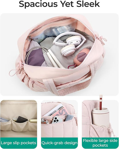 BAGSMART Gym Bag for Women, Duffle Bag for Travel with Wet Pocket, Lightweight Carry on Weekender Duffel, Water Resistant