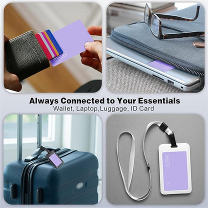 Eelexa Wallet Tracker Card, Rechargeable Thin Luggage Tracker, Works with Apple Find My (iOS Only), Item Finder for Wallet, Suitcase, ID Card, IP68 Waterproof