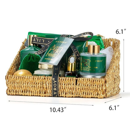 Christmas Gift Basket for Women and Men- 15-Piece Premium Eucalyptus Bath Gift Set - Spa Kit with Shower Gel Ideal for Birthday, Mothers Day, Father’s Day, Perfect for Holidays & Self Care