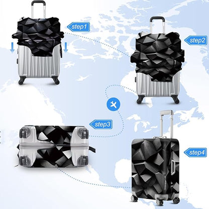 ANNA QUEEN Travel Luggage Cover Suitcase Protector Suitcase Cover Anti-Scratch,Stretchable Bag Cover Washable Durable Polyester
