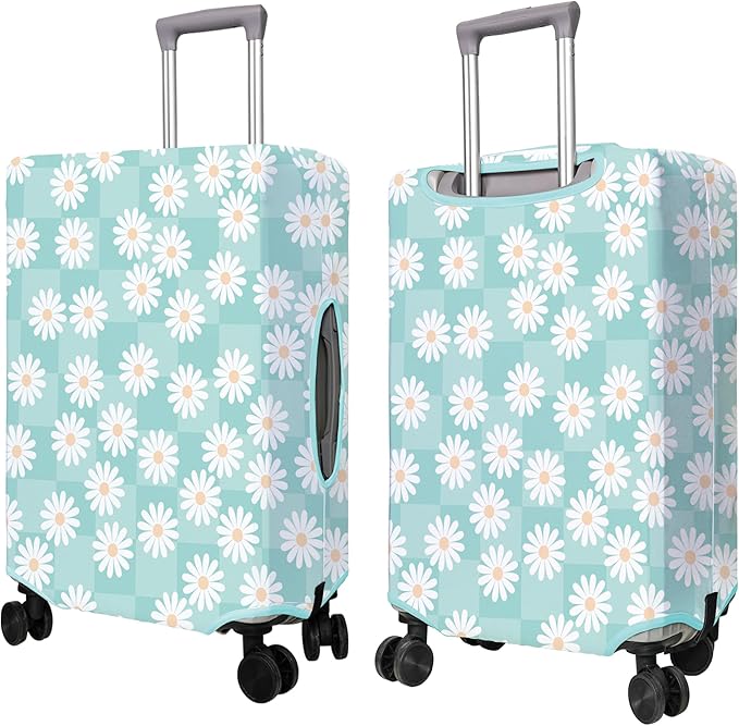 Travel Luggage Cover Suitcase Protector Fits 18-32 Inch Wheel Covers PatternedTravel Related Items Flower Luggage Protector Elastic XL