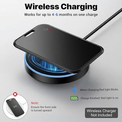 2 Pack Wallet Tracker [Apple MFi Certified] Work with Find My(iOS Only)Rechargeable Ultra Thin Tracking Card Waterproof Smart Air Bluetooth Card Tag Key Finder Item Locator for Passports Purse Luggage