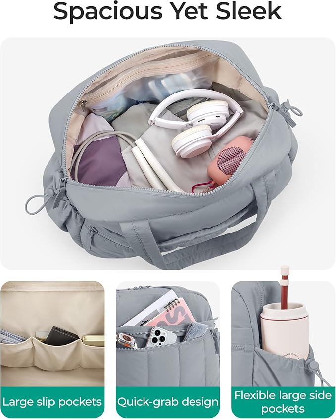 BAGSMART Gym Bag for Women, Duffle Bag for Travel with Wet Pocket, Lightweight Carry on Weekender Duffel, Water Resistant