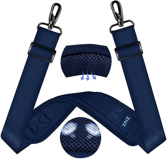 ZINZ 60" Universal Bag Strap with Ultra-thick Fixed Breathable Pad Adjustable Heavy-duty Shoulder Strap for Laptop bag Crossbody Luggage Gym Bag Camera Bag and more -D01B01